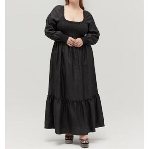 Hill House Emily Nap Dress Womens XL Black Maxi Romantic Cottagecore Timeless